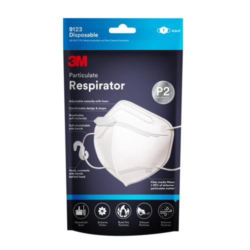 3M P2 Disposable Particulate Respirator 9123