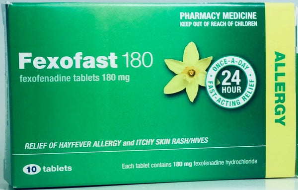 Fexofast 180mg Anti-Histamine Tablets 10s
