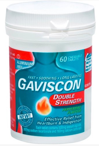 Gaviscon Double Strength Heartburn & Indigestion ChewableTablets