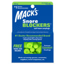 Macks Snore Blockers Soft Foam Ear Plugs - 12 pairs