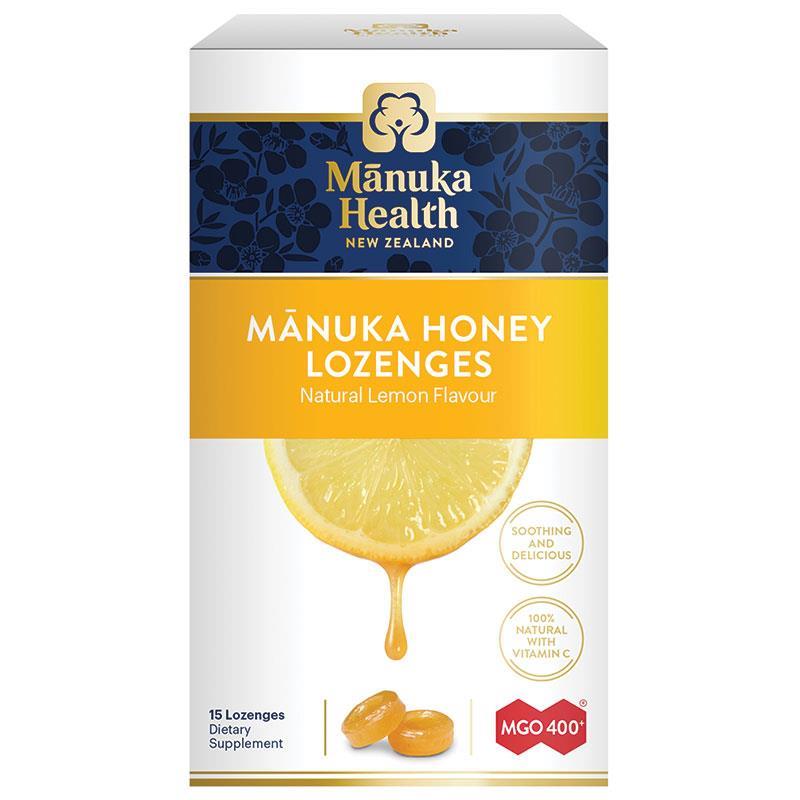 Manuka Health Honey Lozenges Lemon Flavour - 15s