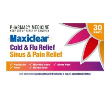 Maxiclear Cold & Flu reflief and Sinsus & Pain Relief 