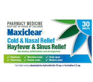 Maxiclear Cold & Nasal Relief and Hayfever & Sinus Relief