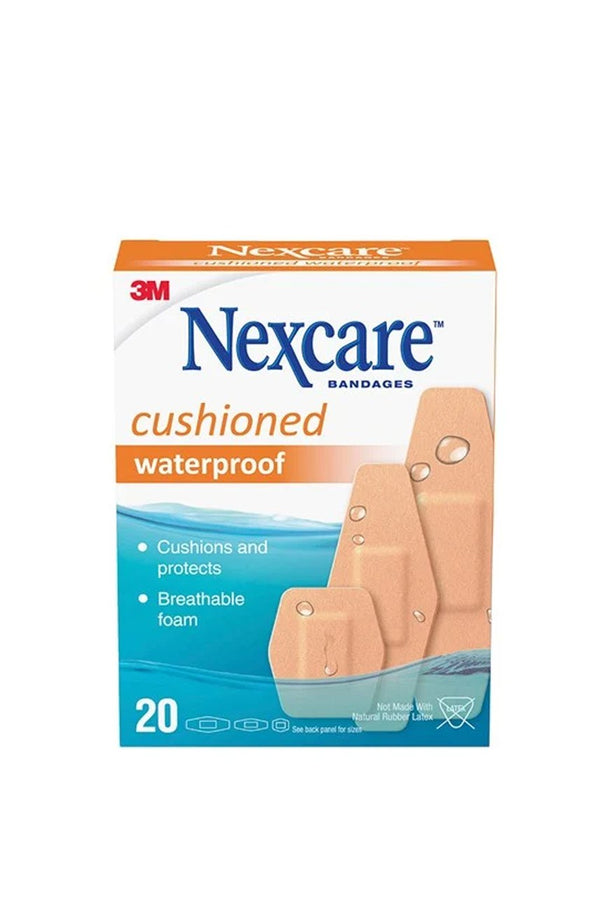 Nexcare Cushioned Waterproof Bandages Assorted Sizes