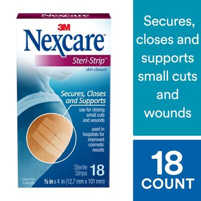 Nexcare Steri-Strip Skin Closure 12mm x 100mm - 18s