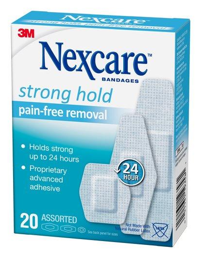 Nexcare Strong Hold Pain Free Removal Bandage Assorted 20s