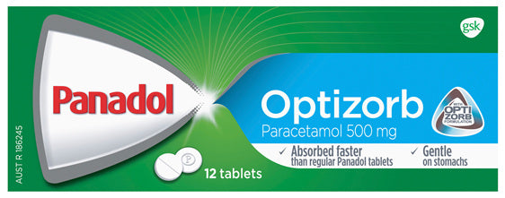 Panadol Pain & Fever Relief Optizorb Tablets 12s