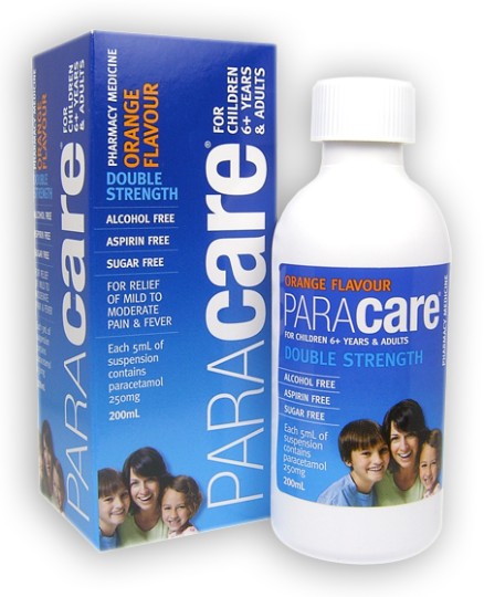 Paracare Double Strength Orange Pain & Fever Relief Liquid 