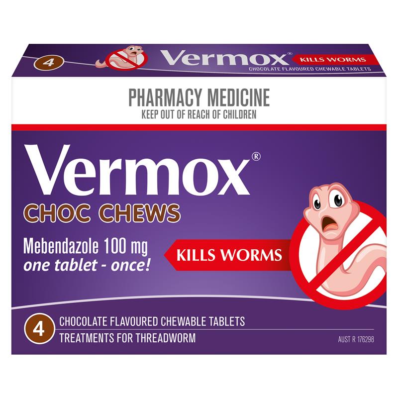 Vermox Chocolate Chewable Tablet