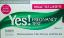 Yes! Rapid Result Pregnancy Single Test Cassette