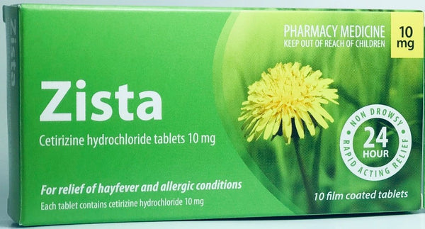 Zista 10mg Anti-Histamine Tablets 10s