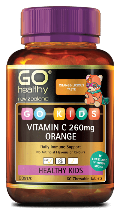 Go Kids Vitamin C 260mg Orange Chewable