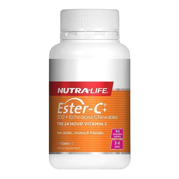 Nutra-life Ester C 500mg Echinacea Chewable Tablets